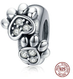 Silver Cute Cat and Dog Charm Collection