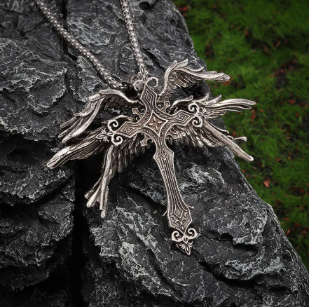 Vintage Silver Angel Necklace