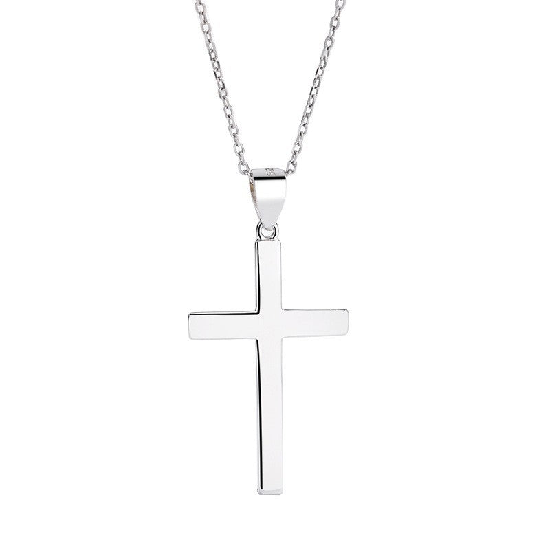 S925 Silver Cross Pendant with Custom Engraving | Christian Jewelry