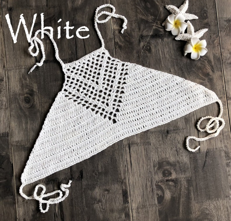 Handmade Crochet Knitted Halter Bikini Top