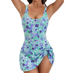 Tropical Print Swim Dress