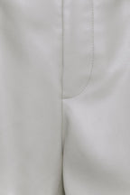 High-Waisted PU Leather Shorts with Tie Belt for Women