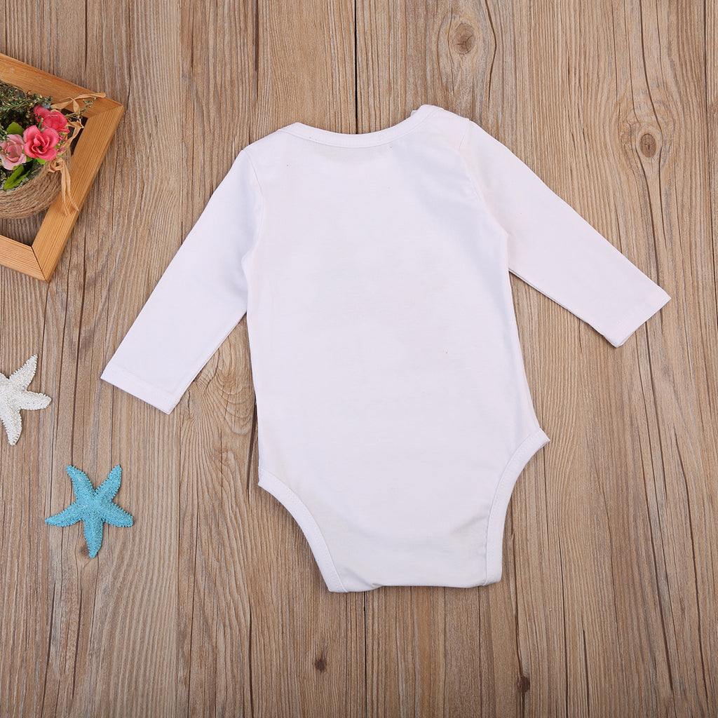 Christmas Reindeer Baby Bodysuit with Print