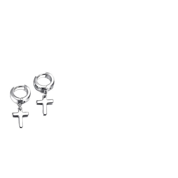 Stainless Steel Cross Earrings - Multiple Styles Available