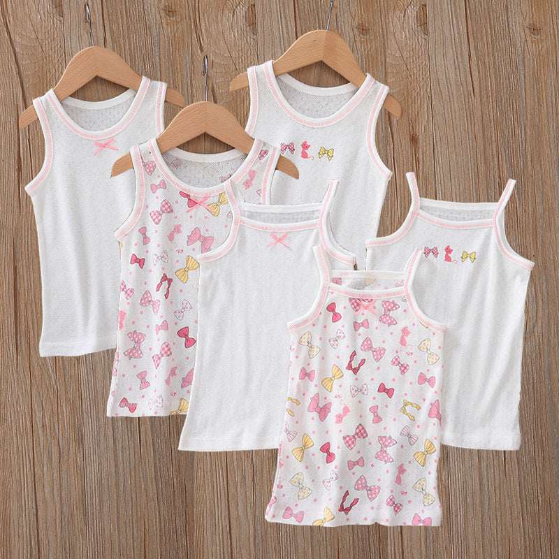 Cotton Stretch Tank Top for Girls - Summer Design