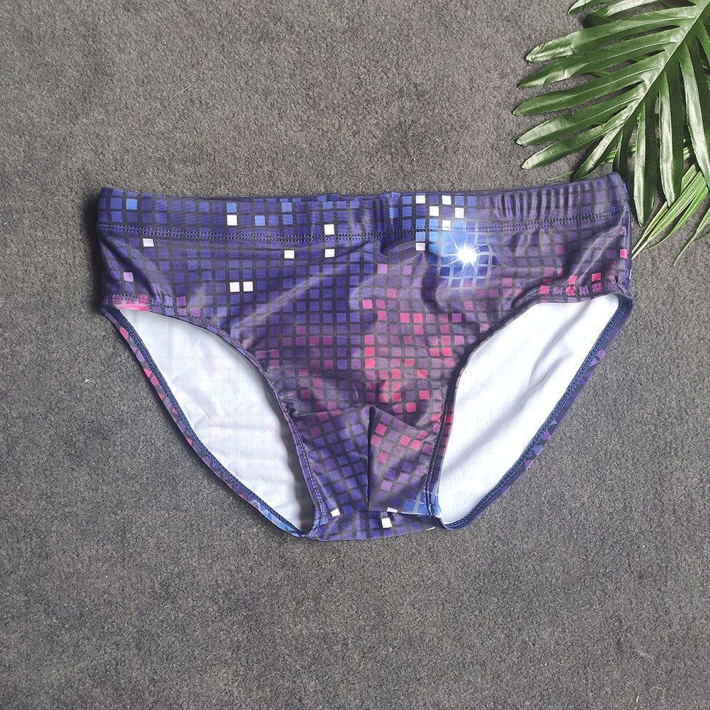 Men's Pixel Mosaic Swim Briefs