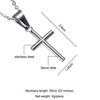 Stainless Steel Christian Cross Necklace Pendant | Christian Jewelry