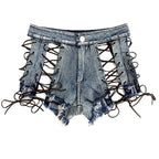 High Waist Denim Shorts for Women - Sexy Club Style