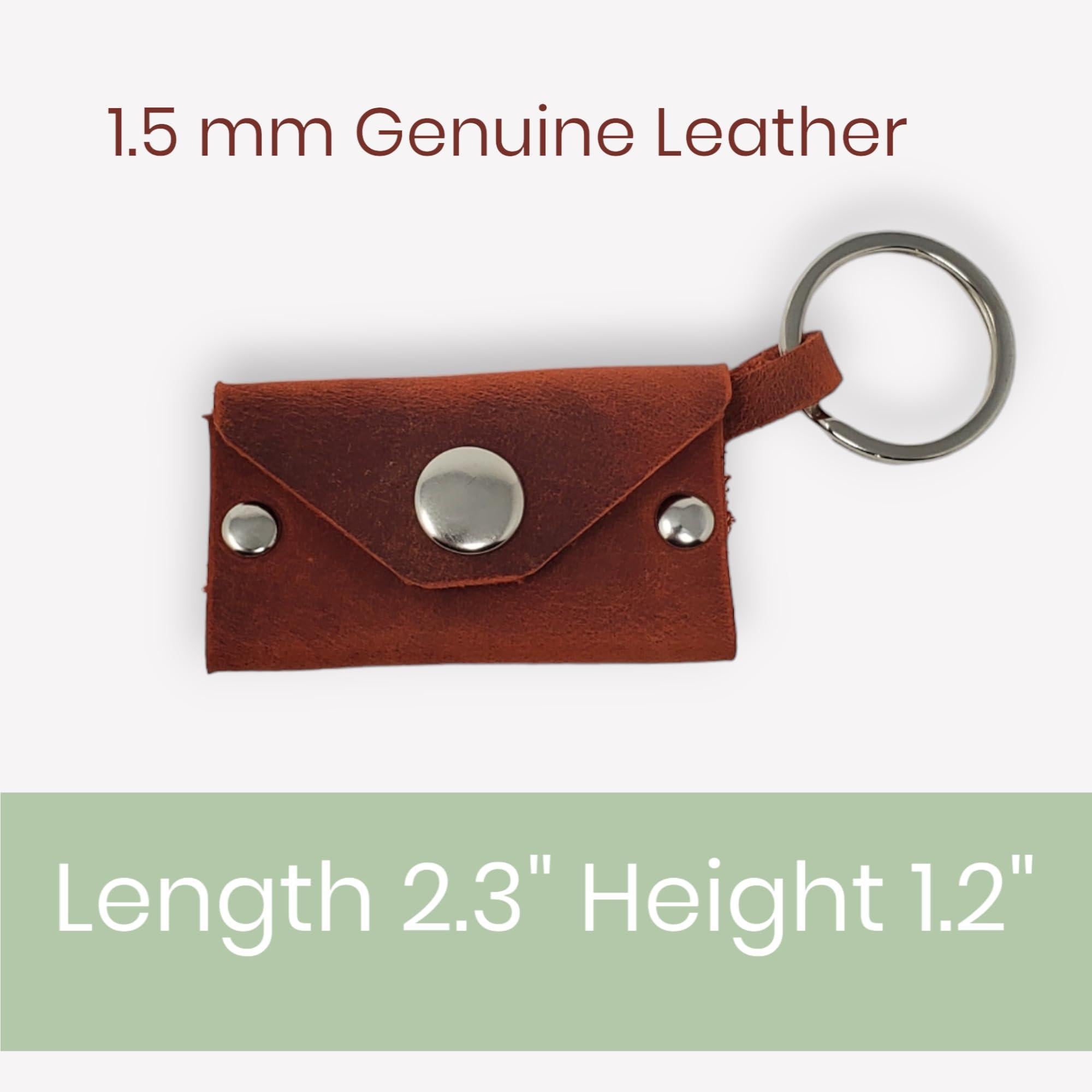 Purple Leather Keychain Coin Holder for Man and Women Airtag Holder Keychain | Accessory