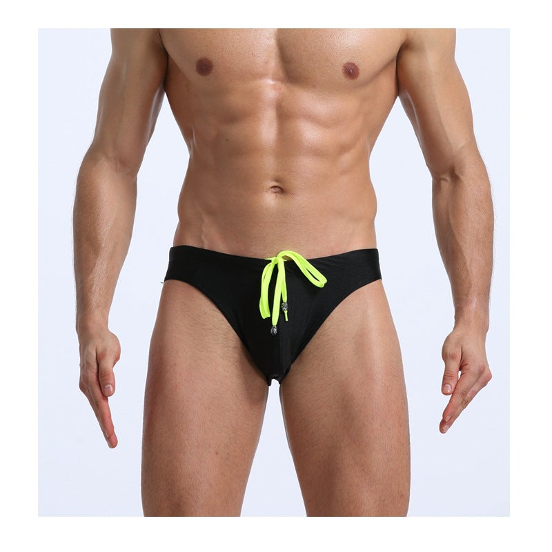 Men's Lace-Up Drawstring Swim Briefs