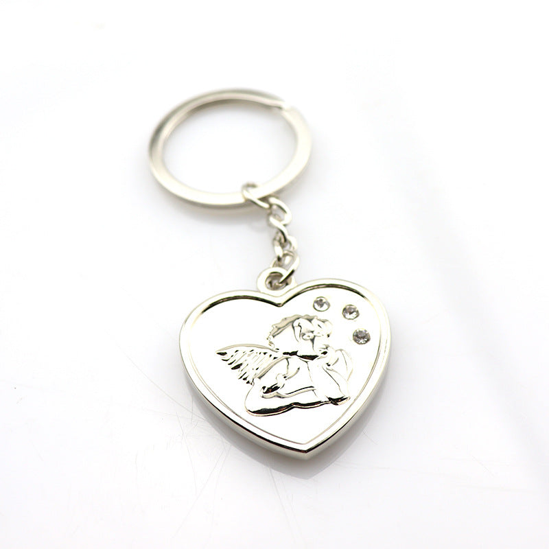 Heart-Shaped Angel Keychain with - Custom Gift | Accessory