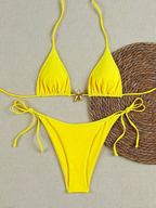 Lace-Up Bikini Swimsuit for Women
