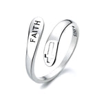 Hong Kong Style Silver Ring with Faith Cross