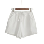 Women's Loose Cotton Linen Summer Shorts with Elastic Waist