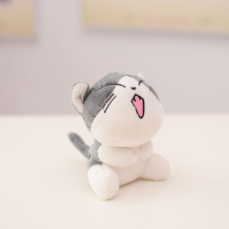 Plush Cat Keychain Doll for Girls (Cheese Cat Pendant) | Accessory