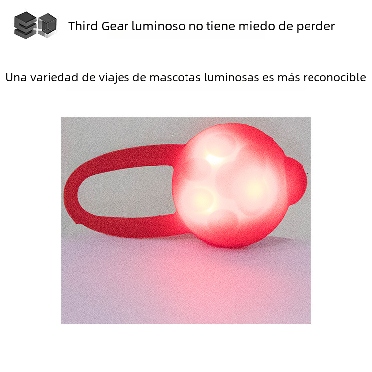 Silicone LED Pet Warning Pendant - Paw Print Design
