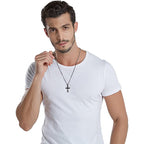 Minimalist Stainless Steel Cross Pendant Necklace | Christian Jewelry