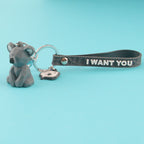 Creative Cartoon Geometric Animal Keychain - Dino & Panda | Accessory