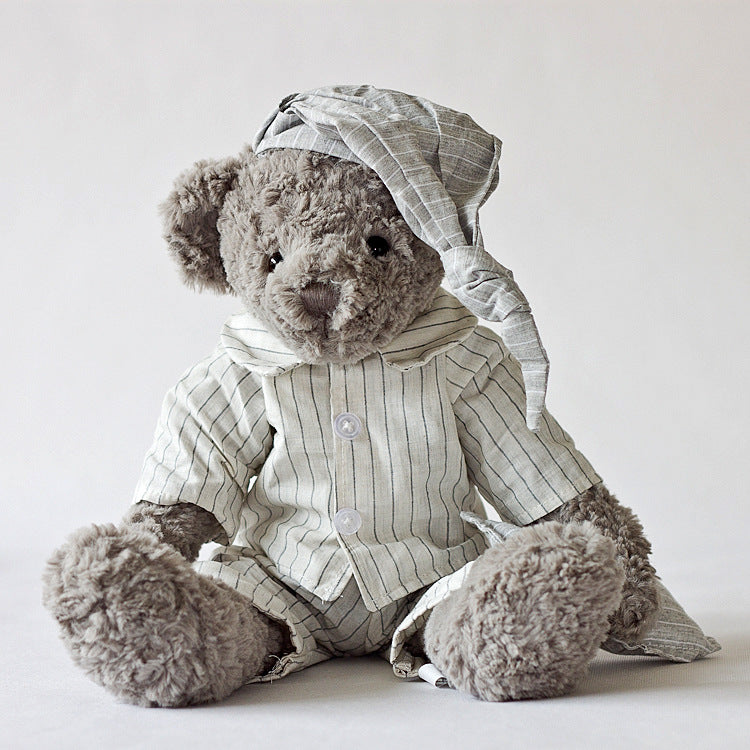 Gray Teddy Bear Plush Toy for Couples | Home Decor