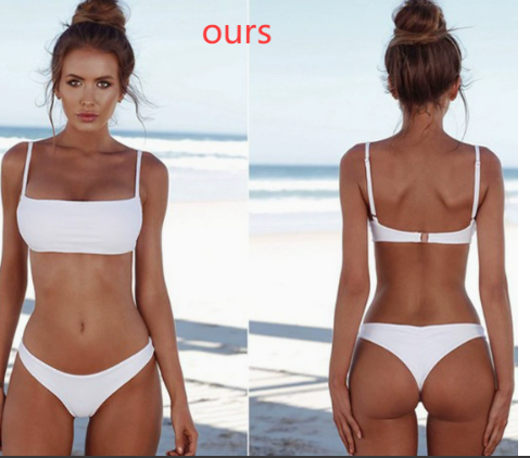 White Bandeau Bikini Set