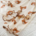Summer Bear Pajama Set for Baby Girls (T-shirt & Shorts)