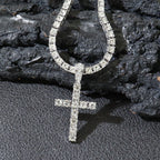 Hip Hop Diamond Cross Pendant with Cuban Link Necklace | Christian Jewelry