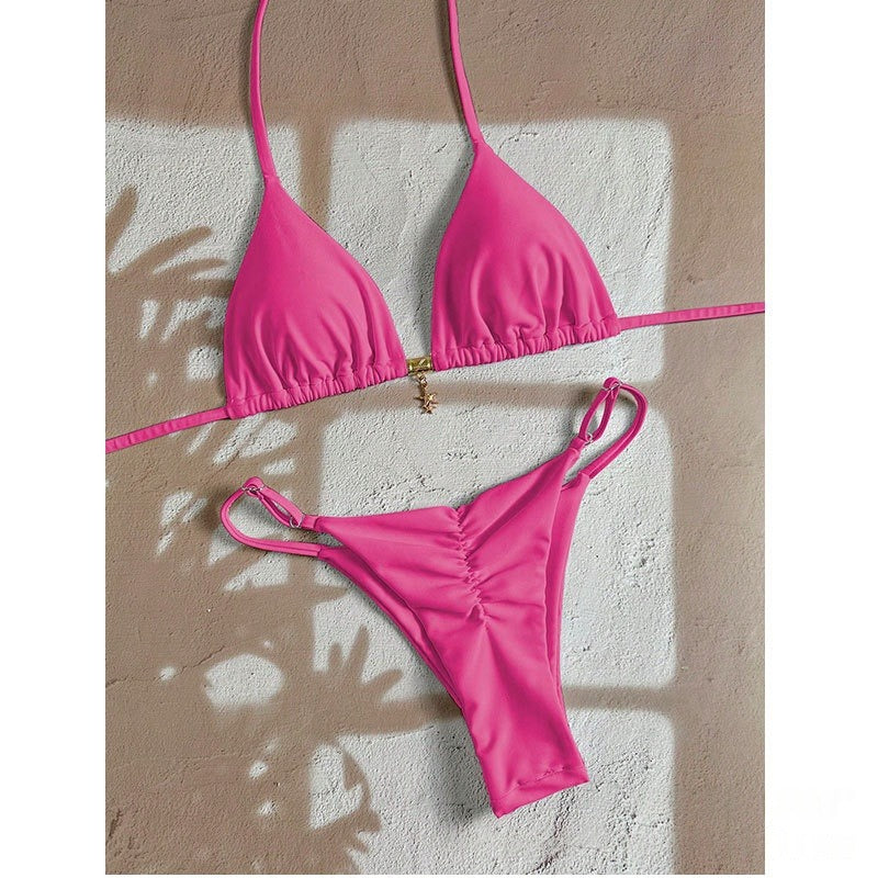 Halter Triangle Thong Bikini