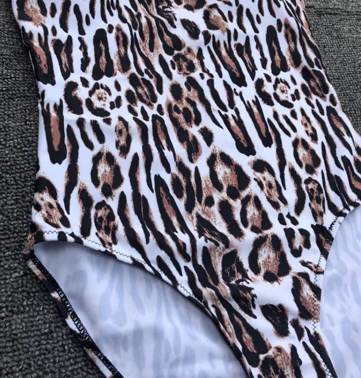 Leopard Print One-Piece Swimsuit