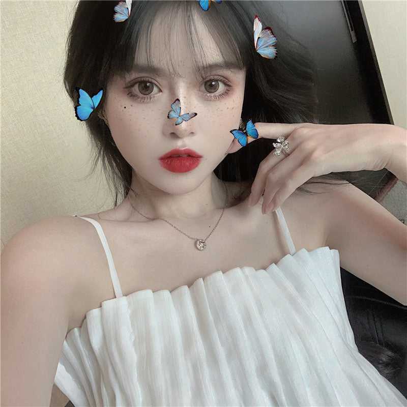 Spring Off-Shoulder Sleeveless Crop Top for Women