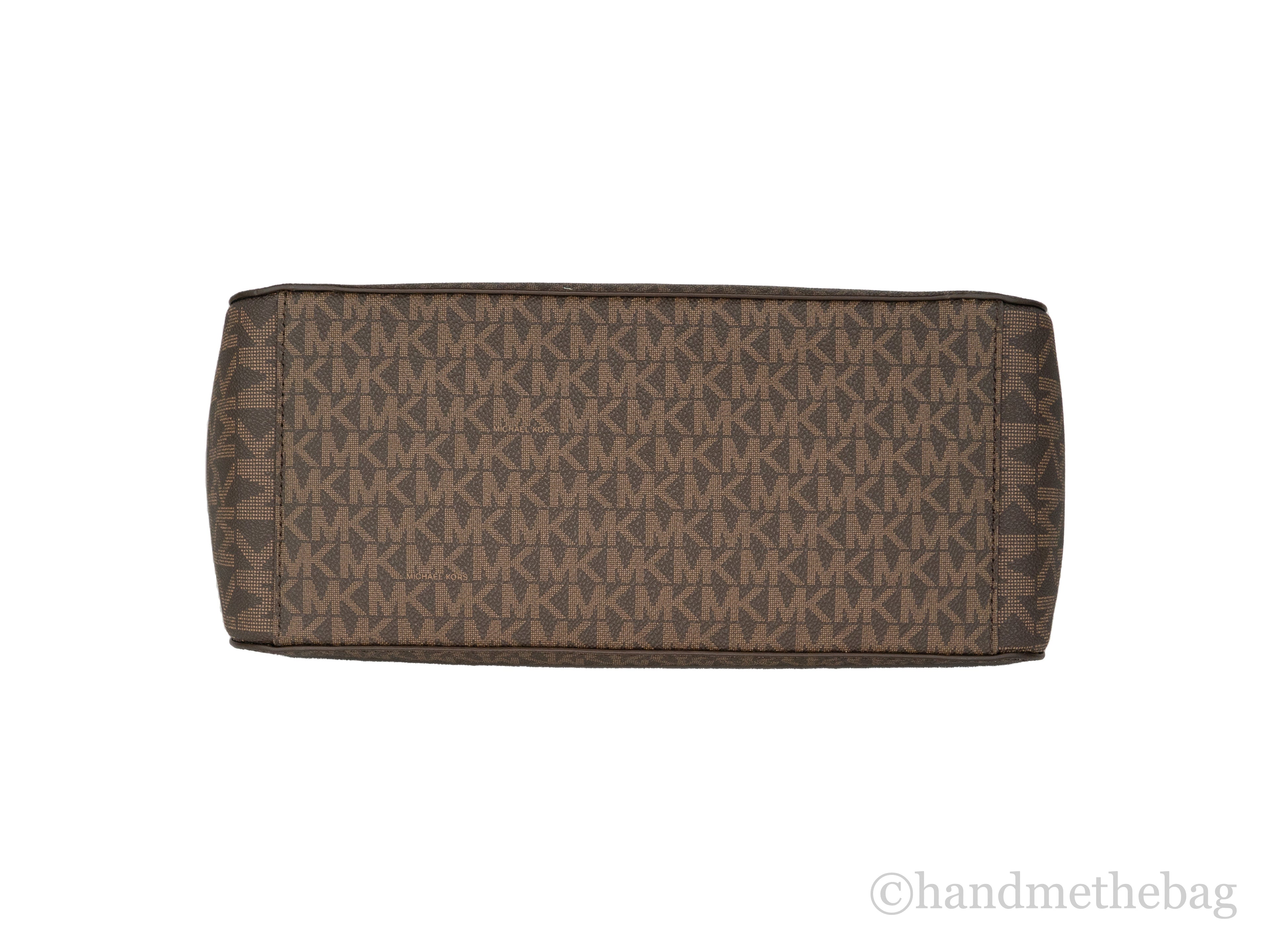Michael Kors Jet Set Brown Signature X Cross Chain Tote