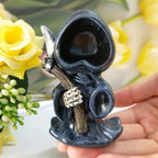 Black Standing Scythe Death God Resin Home Decor Ornament | Home Decor