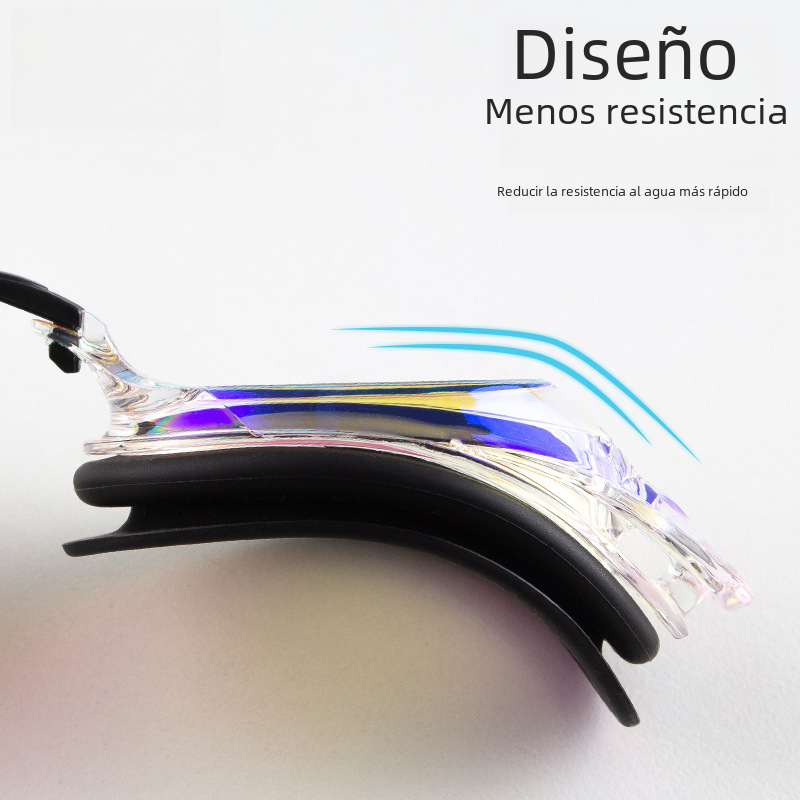 Silicone Anti-Fog Mirrored Swim Goggles