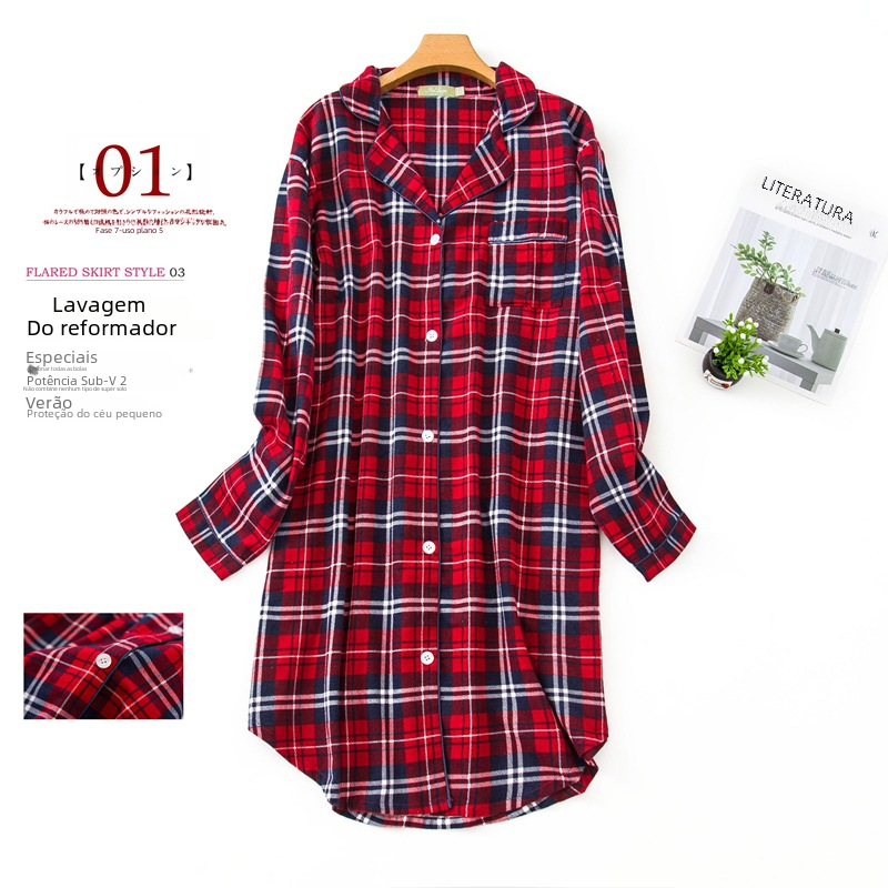 Cotton Plush Home Sleepwear with Cartoon Design