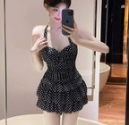 Polka Dot Skirted One-Piece Swimsuit