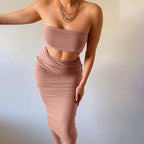 2022 Women's Street Style Sexy Crop Top Two-Piece Set