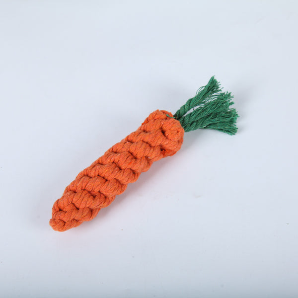 Juguete masticable duradero para mascotas con forma de zanahoria