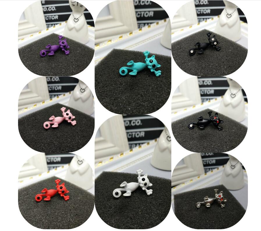 Cute Colorful Cat Ear Studs - Animal Earrings