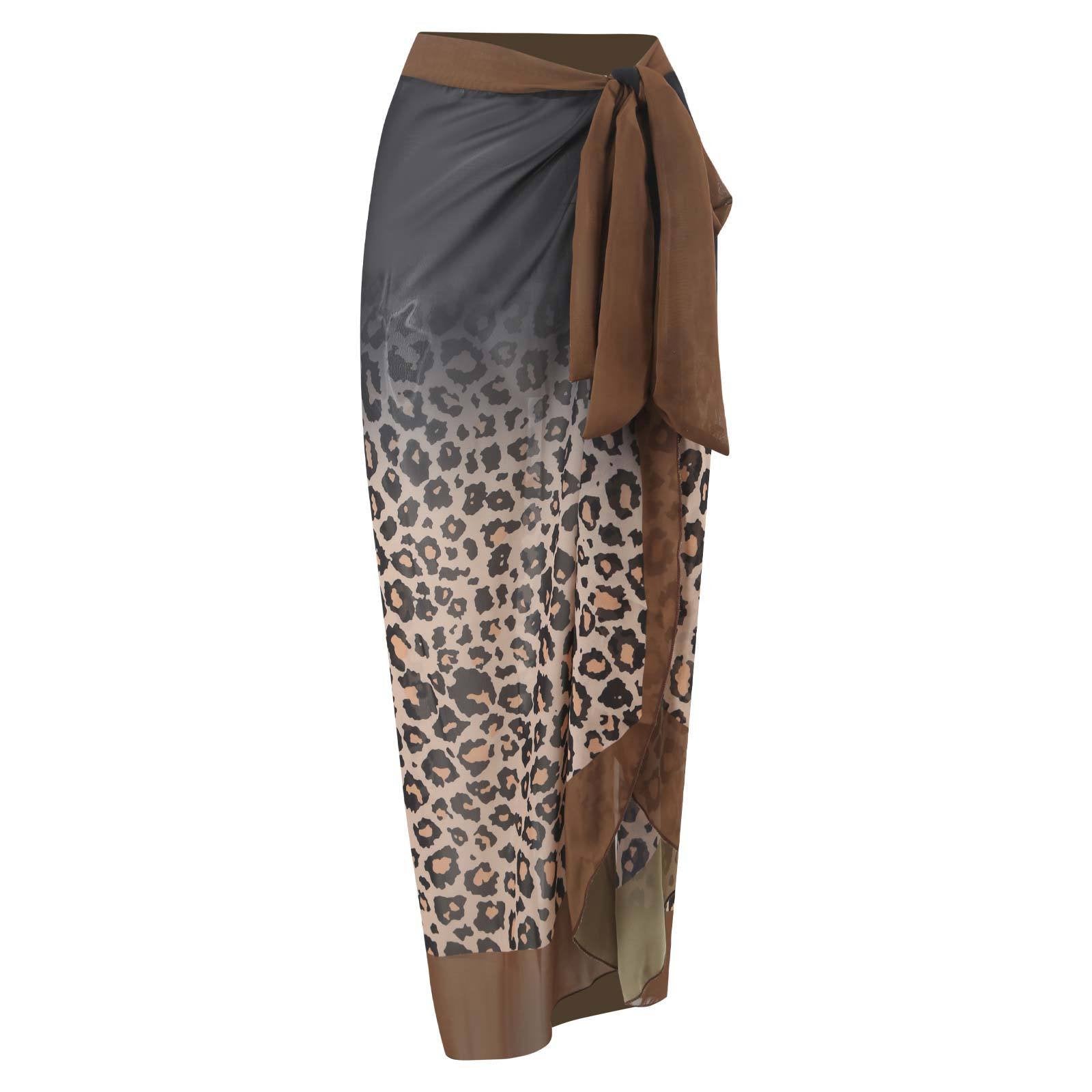 Leopard Chiffon Beach Sarong Wrap
