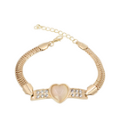 Heart Bracelet with Cat's Eye Stone