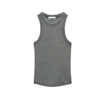 Retro American Style Ribbed Tank Top for Women