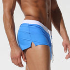Men's Low-Waist Quick-Dry Square-Leg Swim Trunks