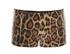 Sequin Leopard Printed Women's Micro Shorts (Single)