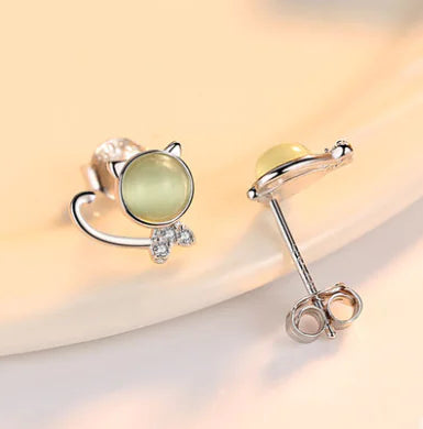 Cat's Eye Stud Earrings - Simple Style | Jewelry