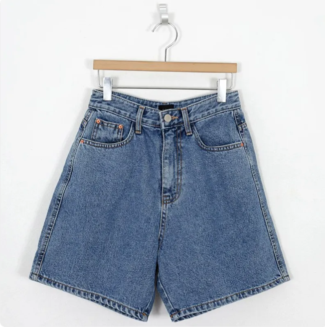 Women's High-Waist Slim Denim Shorts
