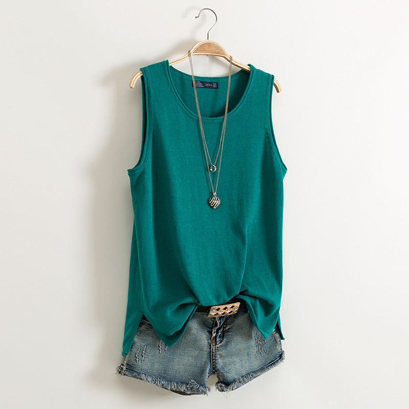 Plus Size Cotton Tank Top for Women - Summer Style