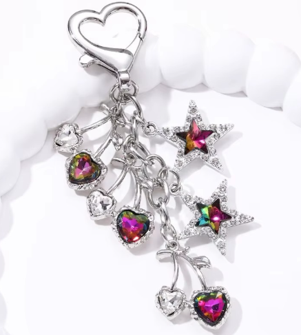 French Ribbon Bowknot Alloy Keychain | Accessory