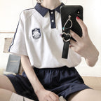 Summer 2020 Women's Casual Polo T-Shirt and Shorts Set
