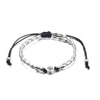 Beaded Cord Anklet with Charm