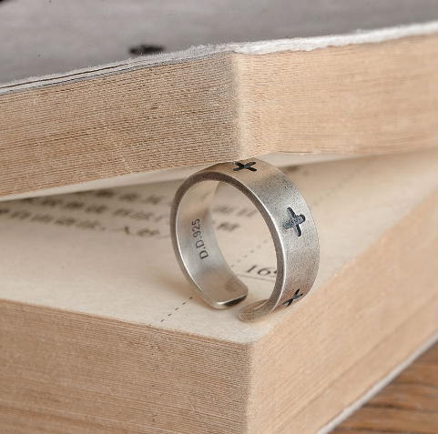 Retro Cross Ring