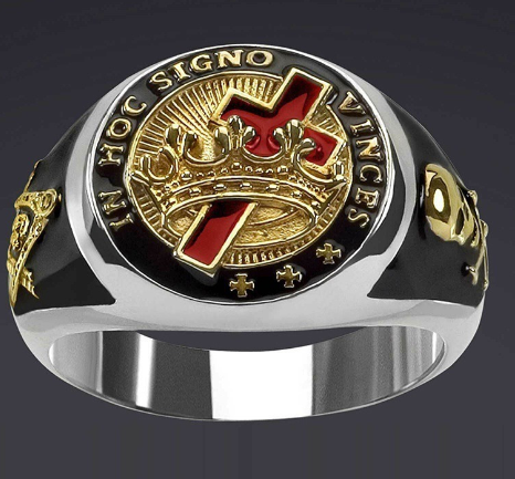 Vintage Stainless Steel Cross Ring
